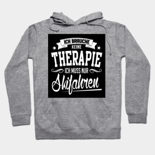 Ich muss nur skifahren (black) Hoodie